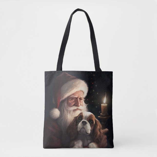 Cavalier King mit Weihnachtsfeiertag Tasche (Vorderseite)