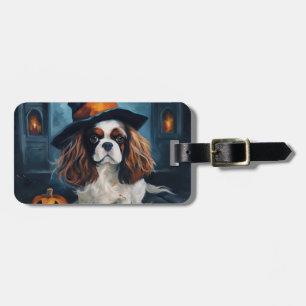 Cavalier King Pumpkins Halloween Beängstigend Gepäckanhänger