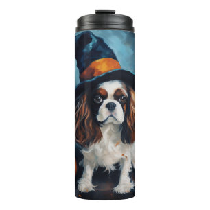 Cavalier King Pumpkins Halloween Beängstigend Thermosbecher