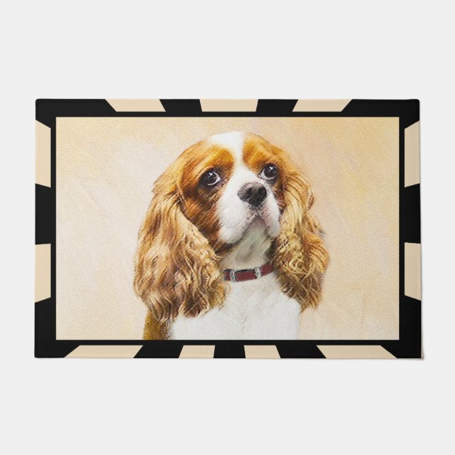Cavalier König Charles Spaniel Original Malerei Fußmatte (Vorderseite)