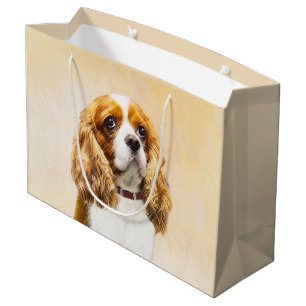 Cavalier König Charles Spaniel Original Malerei Große Geschenktüte