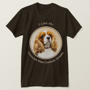 Cavalier König Charles Spaniel Original Malerei T-Shirt