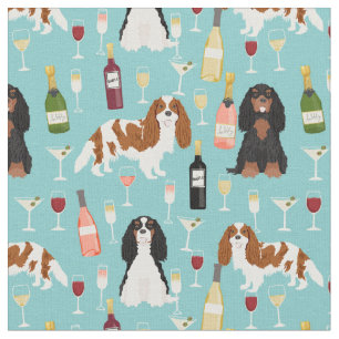 Cavalier König Charles Spanier Wein Stoff
