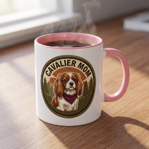 Cavalier-Mutter-Kaffeetasse King Charles-Hundege Tasse
