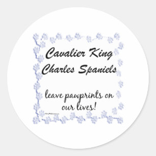 Cavalier Pawprints Sticker
