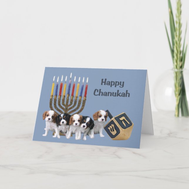 Cavalier roi Charles Espagnol Chanukah Carte Menor (Devant)