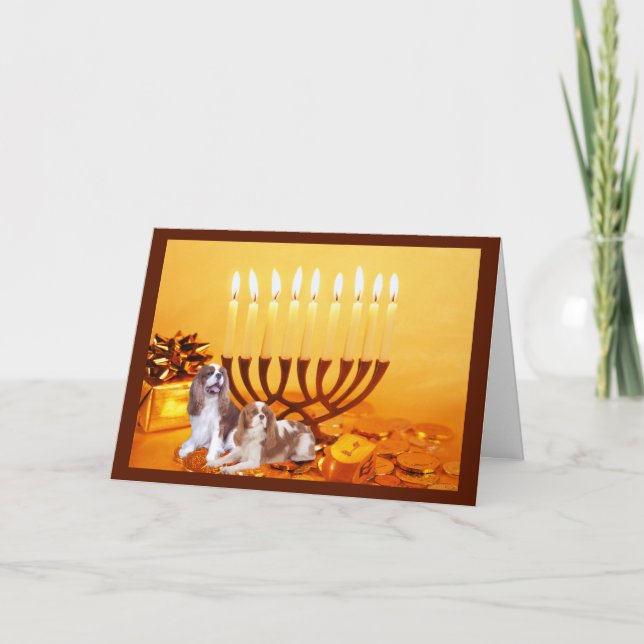 Cavalier roi Charles Espagnol Chanukah Carte Menor (Devant)