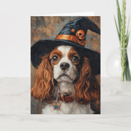 Cavalier Spaniel Halloween Feiertagskarte