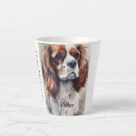 Cavalier Spaniel Moder Watercolor Portrait Cup Milchtasse