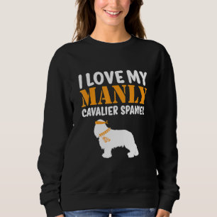 Cavalier Spaniel Pet Funny Boy Dog Welpe Gender Re Sweatshirt