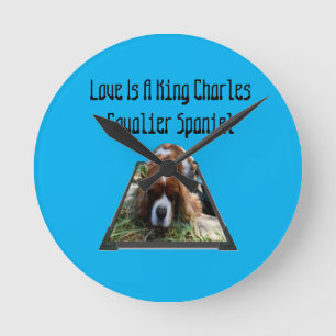 Cavalier Spaniel Popup Art, horloge murale