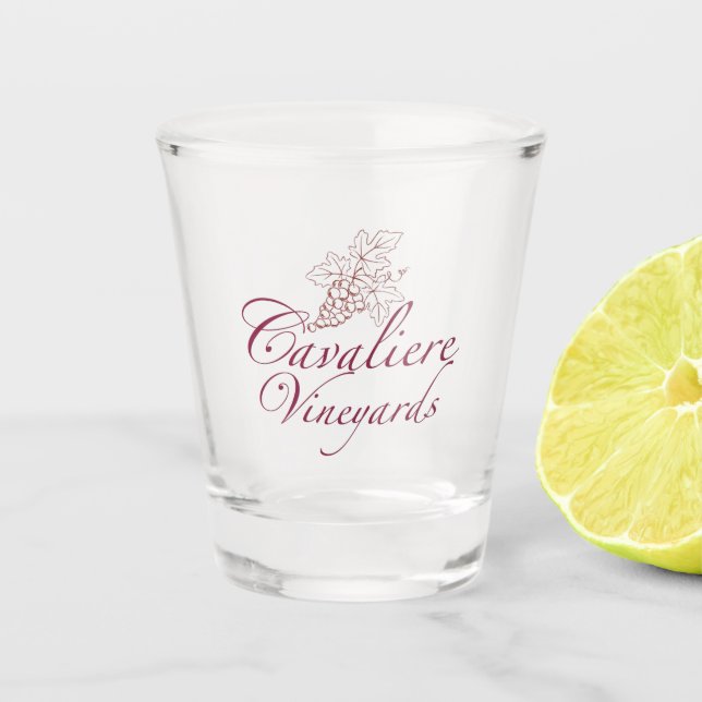 Cavaliere Vineyards Shot Glass Schnapsglas (Vorderseite)