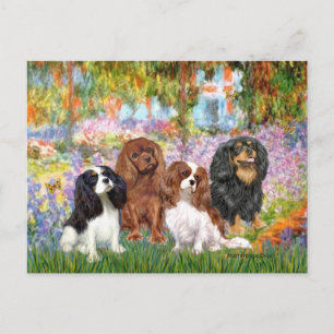 Cavaliers (4) - im Monet-Garten Postkarte