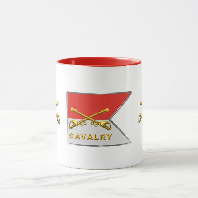 Cavalry Crossed Sabers Guidon Tasse (Zentrum)