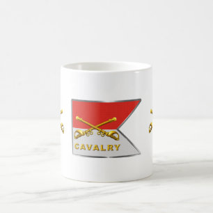 Cavalry Crossed Sabers Guidon Verwandlungstasse