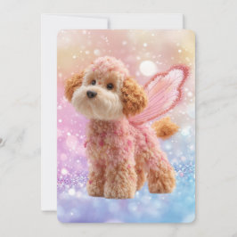 Cavapoo Cavoodle Angel Fairy Birthday Einladung