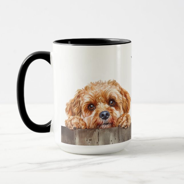 Cavapoo Chien Mug (Gauche)