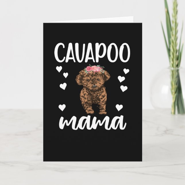 Cavapoo Dog Mama Cavoodle Hund Lover Cavapoo Mama Karte (Vorderseite)