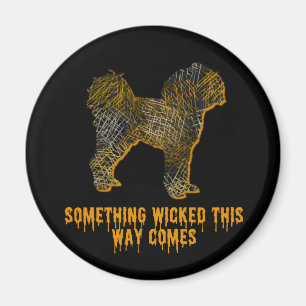 Cavapoo Dog Silhouette Spaß Halloween Magnet