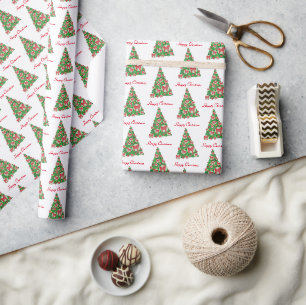 Cavapoo Dog Weihnachtsbaum Holiday White Geschenkpapier