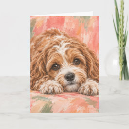 Cavapoo-Grußkarte | Süßer Cavapoo-Hundefan Karte