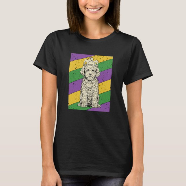 Cavapoo Jester Mardi Gras Doodle Dog Mom or Dad T-Shirt (Vorderseite)