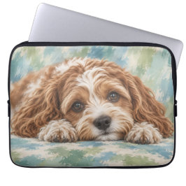 Cavapoo-Laptop-Hülle | Süße Cavapoo-Hunde-Liebhabe Laptopschutzhülle