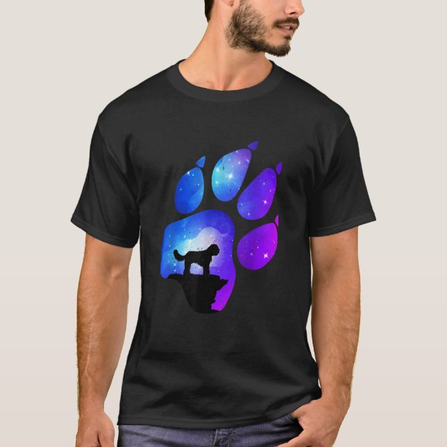 Cavapoo Paw Dog Mama Vater T-Shirt (Vorderseite)