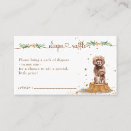 Cavapoo Poodle Dog Kinderdusche New Mommy Diaper Begleitkarte
