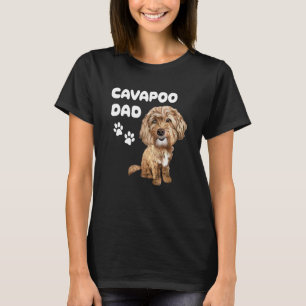 Cavapoo Vater Red Cavapoo Dog Welpe und Paws T-Shirt