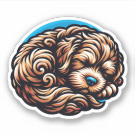 Cavapoo Vinyl Dog Sticker
