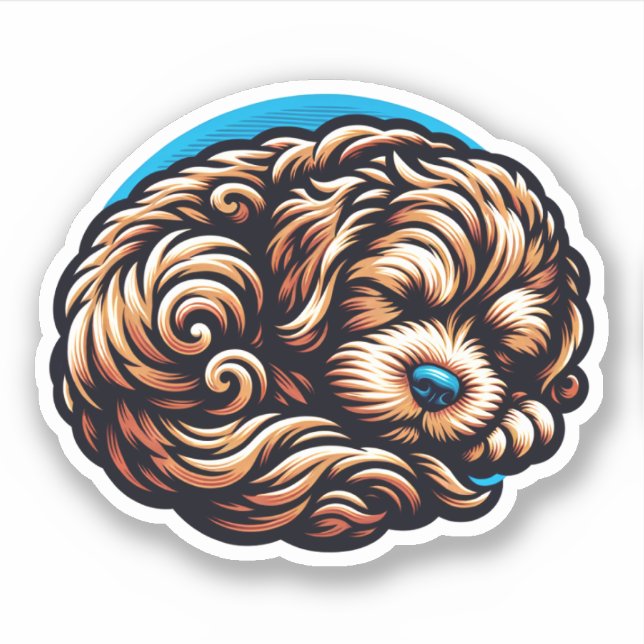 Cavapoo Vinyl Dog Sticker (Vorderseite)