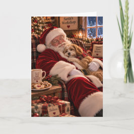 Cavapoo-Weihnachtskarte Karte