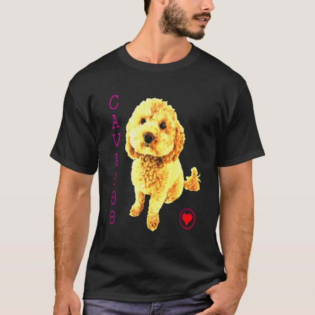 Cavapoo Welpe Dog Poodle Cross Noodle Super Niedli T-Shirt (Vorderseite)