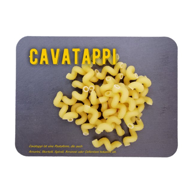 Cavatappi Italienisches Restaurant Rezept zutat Magnet (Horizontal)