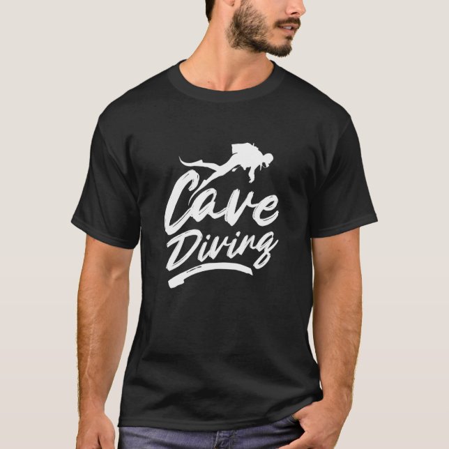 Cave Diving Graphic Spelunking Spelology Potholing T-Shirt (Vorderseite)