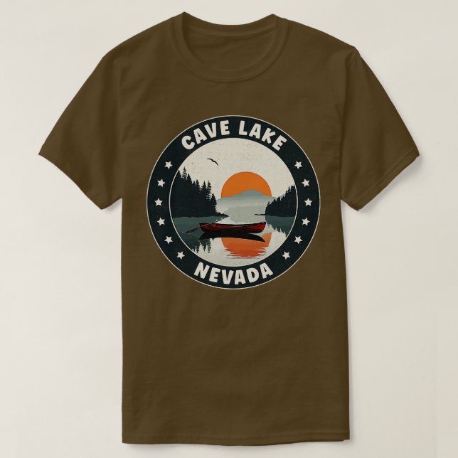 Cave Lake Nevada Sunset T-Shirt (Design vorne)