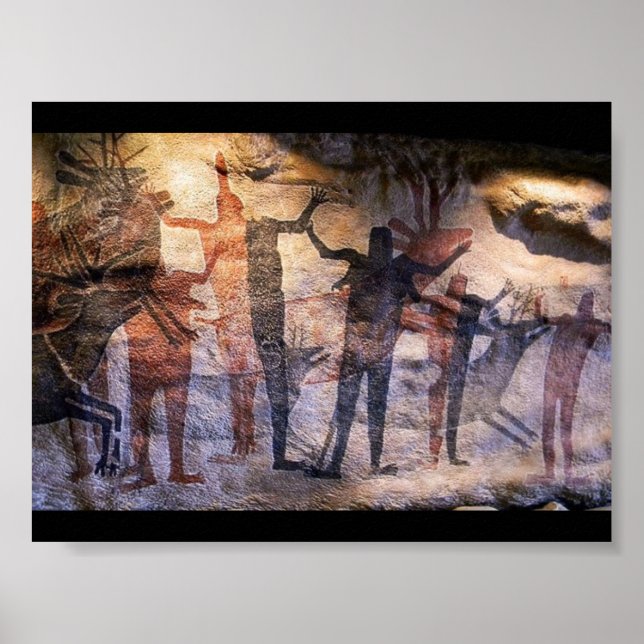Cave Painting Rock Art Poster (Vorne)