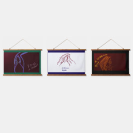 Cave Painting Series Tapestries Wandteppich Mit Holzrahmen