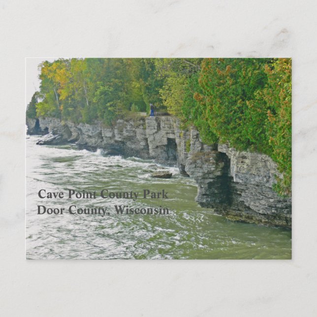 "CAVE POINT LANDKREIS PARK "/ SCHÖNER TÜR LANDKREI POSTKARTE (Vorderseite)