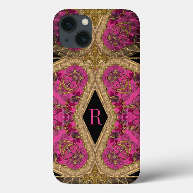 Cavelier Raye Monogram Case-Mate iPhone Hülle (Rückseite)