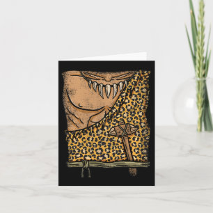 Caveman Costume Halloween Karte