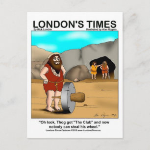 Caveman Got den Club.. Funny Gifts & T-Shirts Postkarte