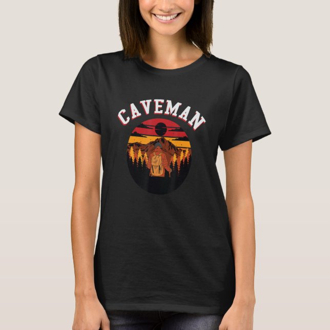 Caveman Höhle Explorer Höhle T-Shirt (Vorderseite)