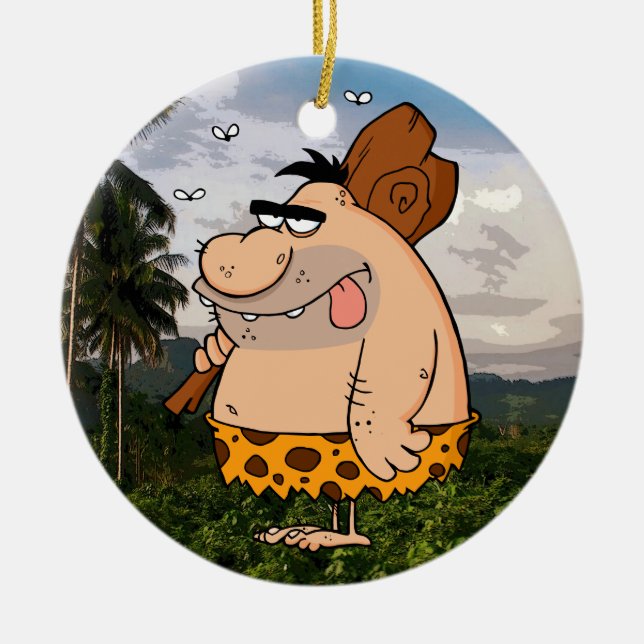 CAVEMAN HOLDING CLUB ORNAMENT (Vorne)