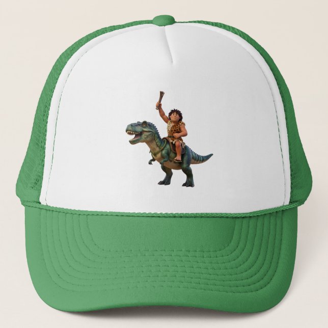 Caveman riding a dinosaur truckerkappe (Vorderseite)