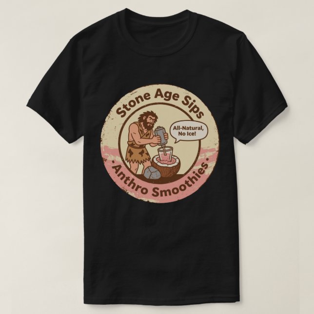 Caveman Smoothies Ancient Blend T-Shirt (Design vorne)