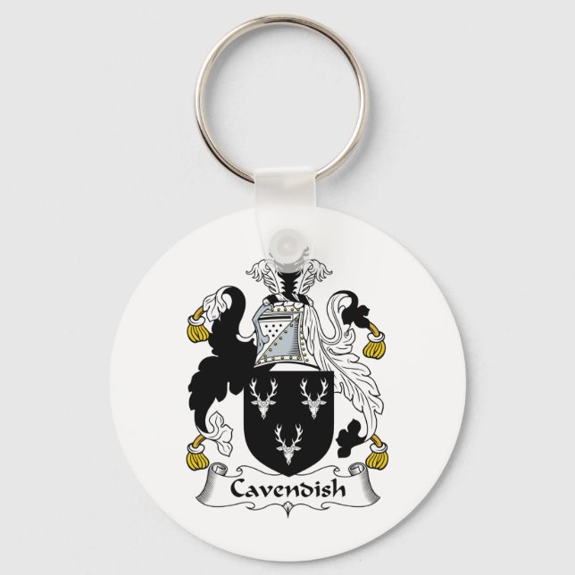 Cavendish Familienwappen Schlüsselanhänger (Vorderseite)