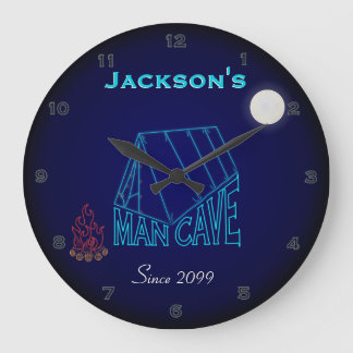 Caverne Homme pour Campers Horloge murale