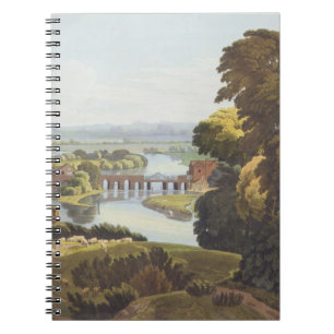 Caversham Brücke, nahe der Lesung, graviert von Notizblock